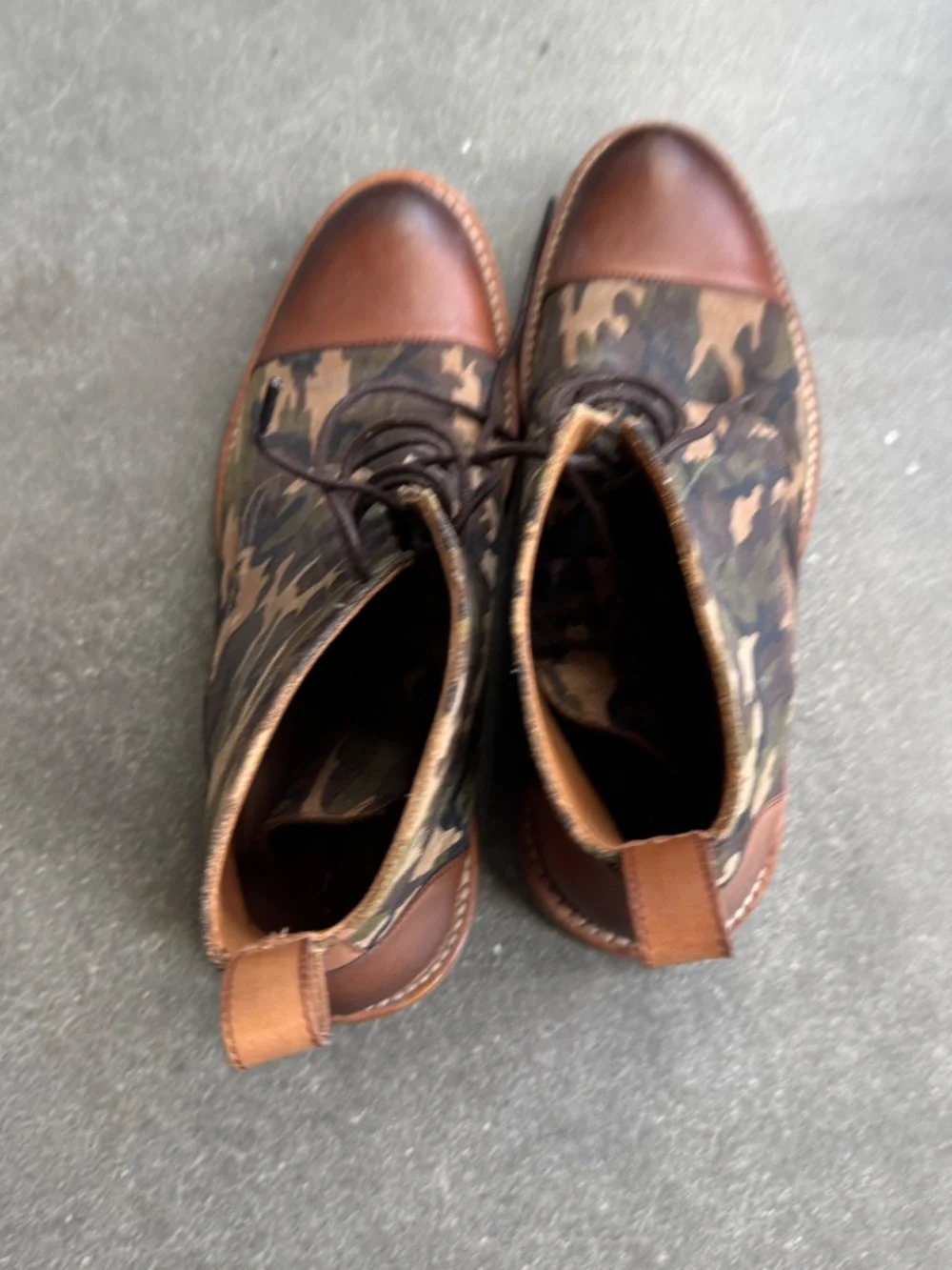 Camo Taft Jack Boots, Size 42